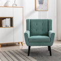 Modern Soft Velvet Material Ergonomics Accent Chair Living Room Chair Bedroom Chair Home Chair With Black Legs For Indoor Home Mint Green Foam Upholstered