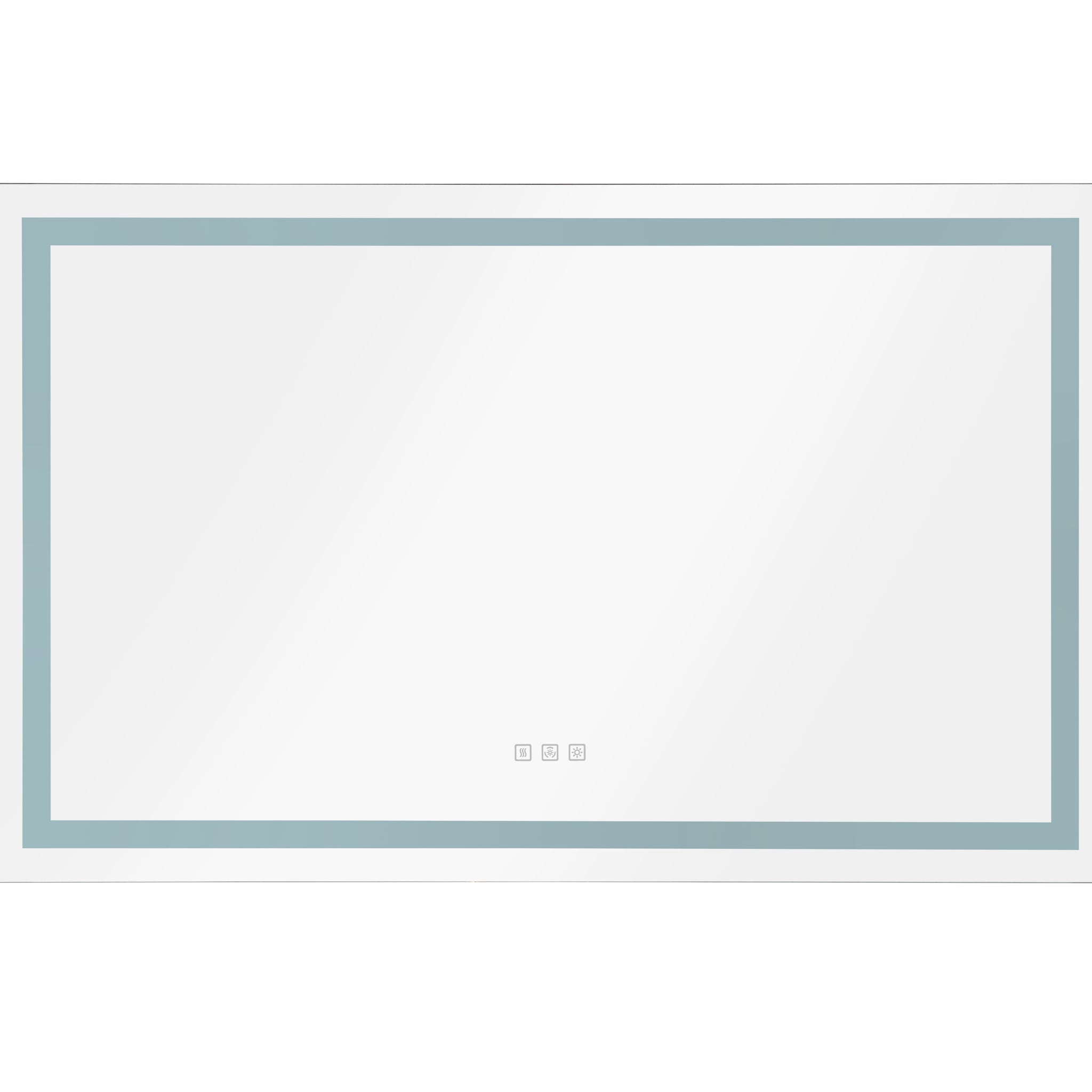 60 In. W X 36 In. H Frameless Led Single Bathroom Vanity Mirror In Polished Crystal Bathroom Vanity Led Mirror With 3 Color Lights Mirror For Bathroom Wall 60 Inch Smart Lighted Vanity Mirrors Dimm White Aluminium