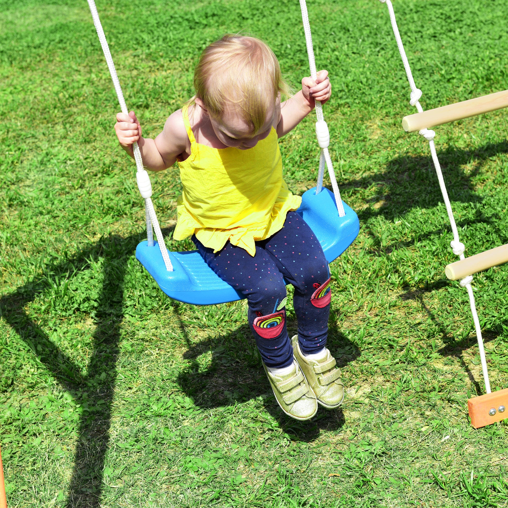 Wooden Swing Set With Slide, Outdoor Playset Backyard Activity Playground Climb Swing Outdoor Play Structure For Toddlers, Ready To Assemble Wooden Swing N Slide Set Kids Climbers Natural Solid Wood