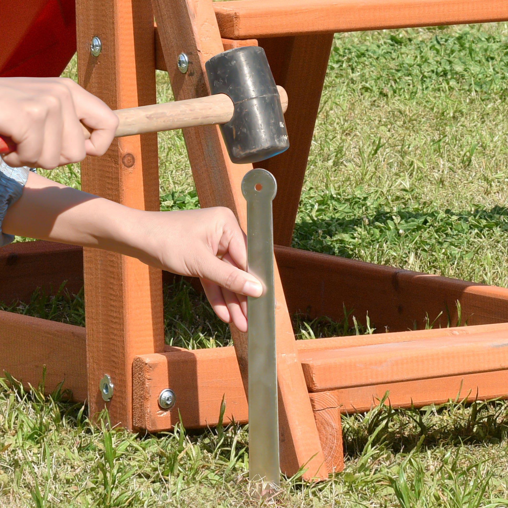 Wooden Swing Set With Slide, Outdoor Playset Backyard Activity Playground Climb Swing Outdoor Play Structure For Toddlers, Ready To Assemble Wooden Swing N Slide Set Kids Climbers Natural Solid Wood