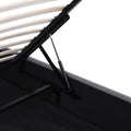 Queen Size Upholstered Platform Bed With A Hydraulic Storage System Gray Gray Upholstered