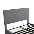 Full Size Upholstered Platform Bed With A Hydraulic Storage System Gray Gray Upholstered