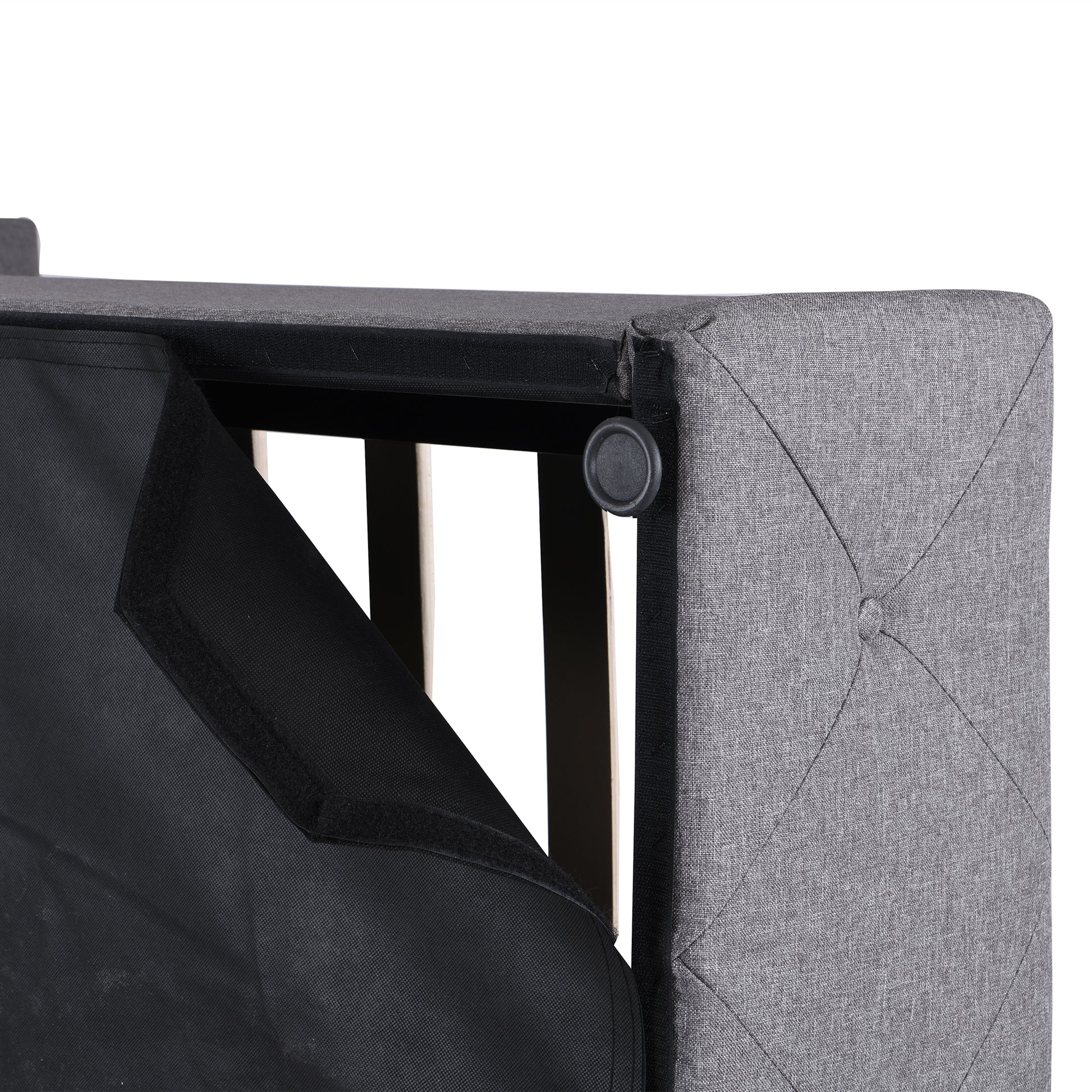 Full Size Upholstered Platform Bed With A Hydraulic Storage System Gray Gray Upholstered