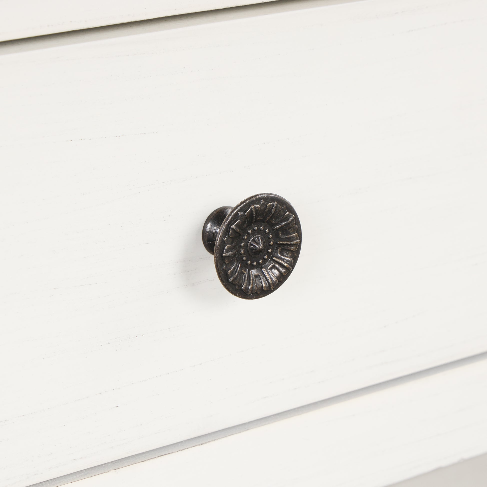 48'' Solid Pine Wood Top Console Table, Modern Entryway Sofa Side Table With 3 Storage Drawers And 2 Shelves. Easy To Assemble Antique White Brown Top Antique White Pine