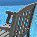 Malibu Outdoor Garden Armchair Gray Solid Wood