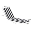 1Pcsoutdoor Lounge Chair Cushion Replacement Patio Funiture Seat Cushion Chaise Lounge Cushion Black White Stripe Black White Polyester