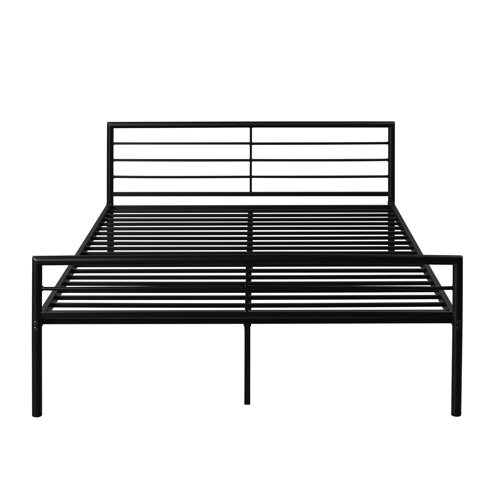 Twin Over Full Metal Bunk Bed With Desk, Ladder And Quality Slats For Bedroom, Metallic Black Old Sku :Lp000092Aab Black Metal