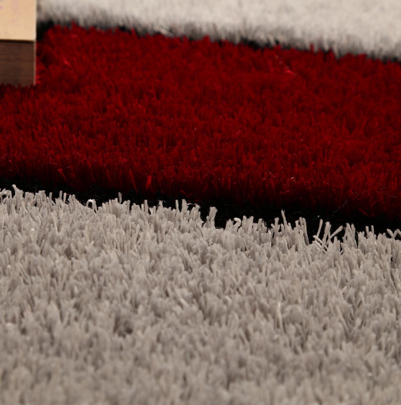 "Aria Collection" Soft Pile Hand Tufted Shag Area Rug Red Polyester