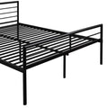 Twin Over Full Metal Bunk Bed With Desk, Ladder And Quality Slats For Bedroom, Metallic Black Old Sku :Lp000092Aab Black Metal
