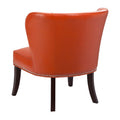 Armless Accent Chair Orange Polyester