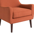 Mid Century Accent Chair Burnt Orange Polyester