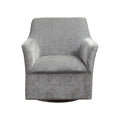 Augustine Swivel Glider Chair Grey Solid Wood