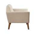 Lounge Chair Beige Polyester