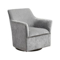 Augustine Swivel Glider Chair Grey Solid Wood