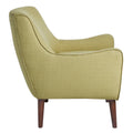 Mid Century Accent Chair Green Polyester