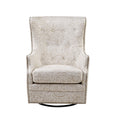 Ella Swivel Glider Chair Cream Solid Wood