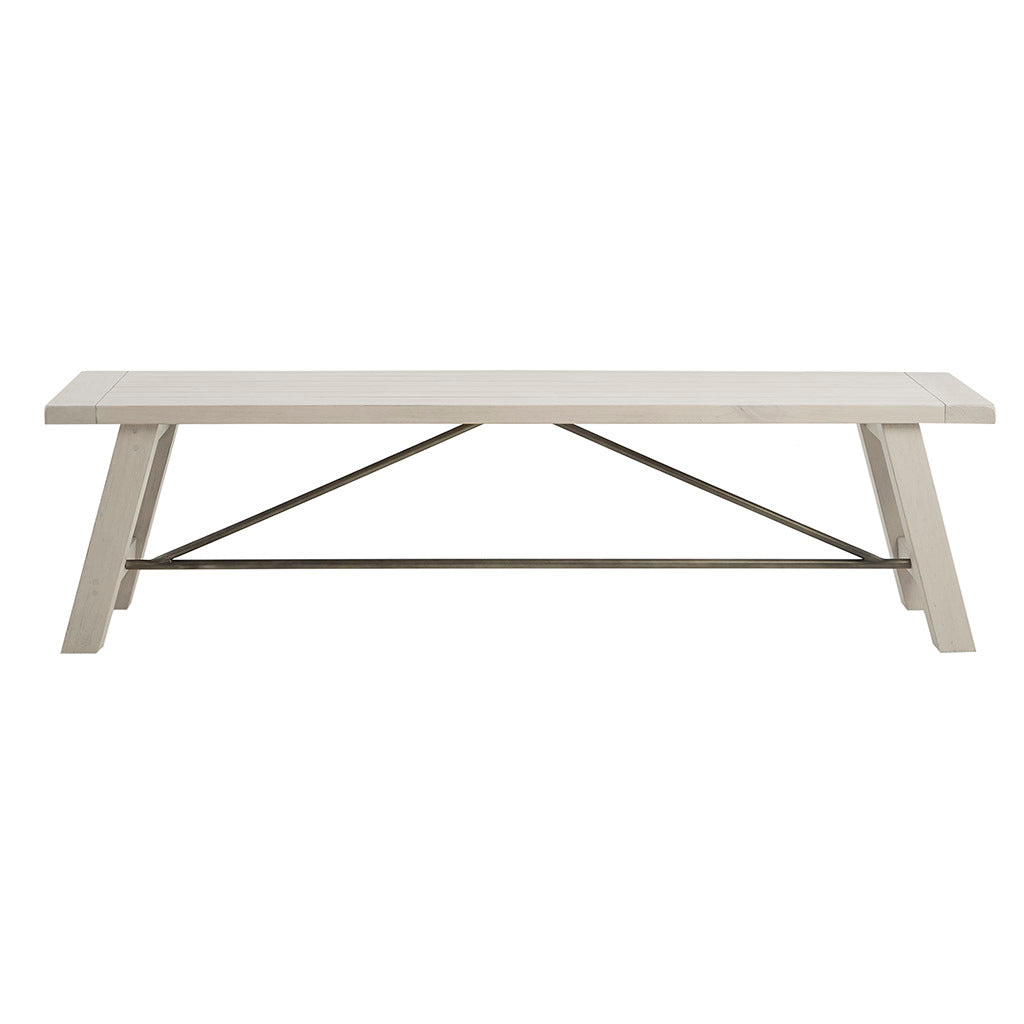 Dining Bench Reclaimed White Wood