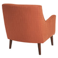 Mid Century Accent Chair Burnt Orange Polyester