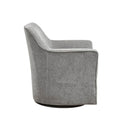 Augustine Swivel Glider Chair Grey Solid Wood