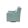 Harris Swivel Chair Blue Solid Wood