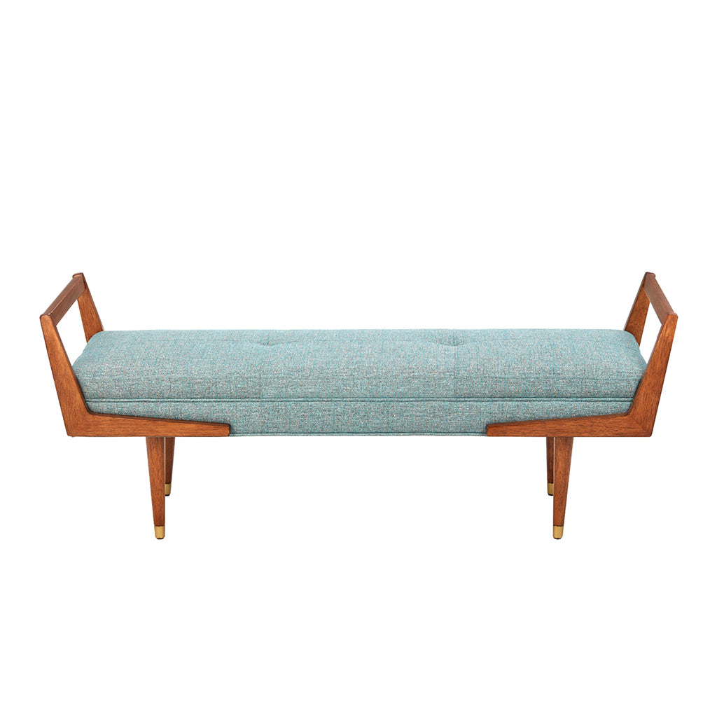 Boomerang Bench Blue Pecan Polyester
