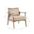 Accent Chair Light Brown Polyester