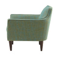 Mid Century Accent Chair Green Solid Wood