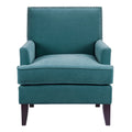 Track Arm Club Chair Blue Polyester
