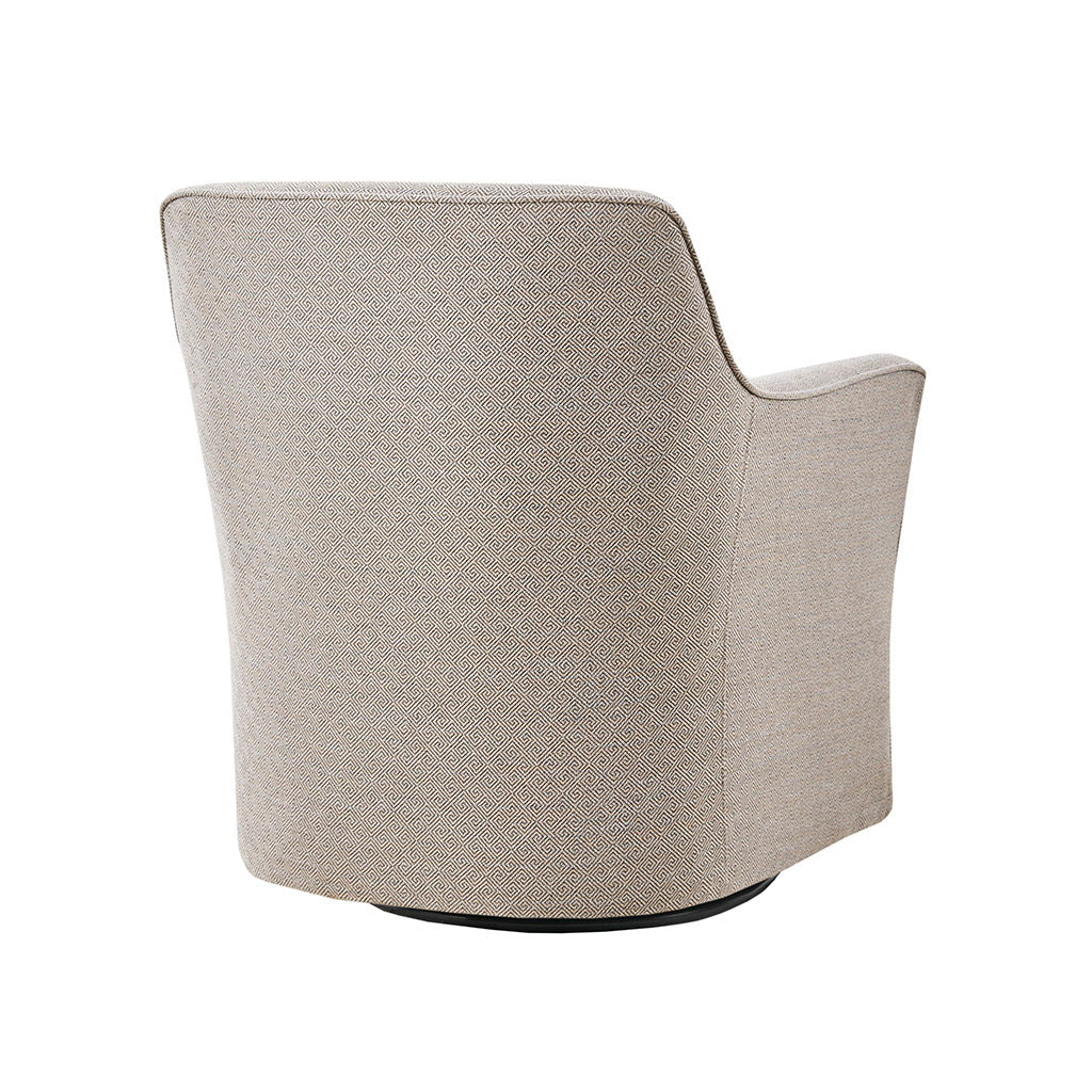Augustine Swivel Glider Chair Grey Solid Wood