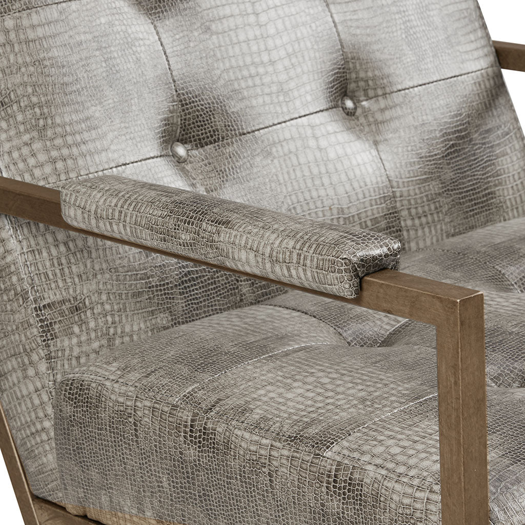 Lounge Chair Grey Metal