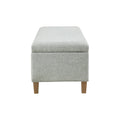 Soft Close Storage Accent Bench Blue Polyester