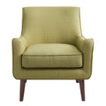 Mid Century Accent Chair Green Polyester