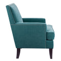Track Arm Club Chair Blue Polyester