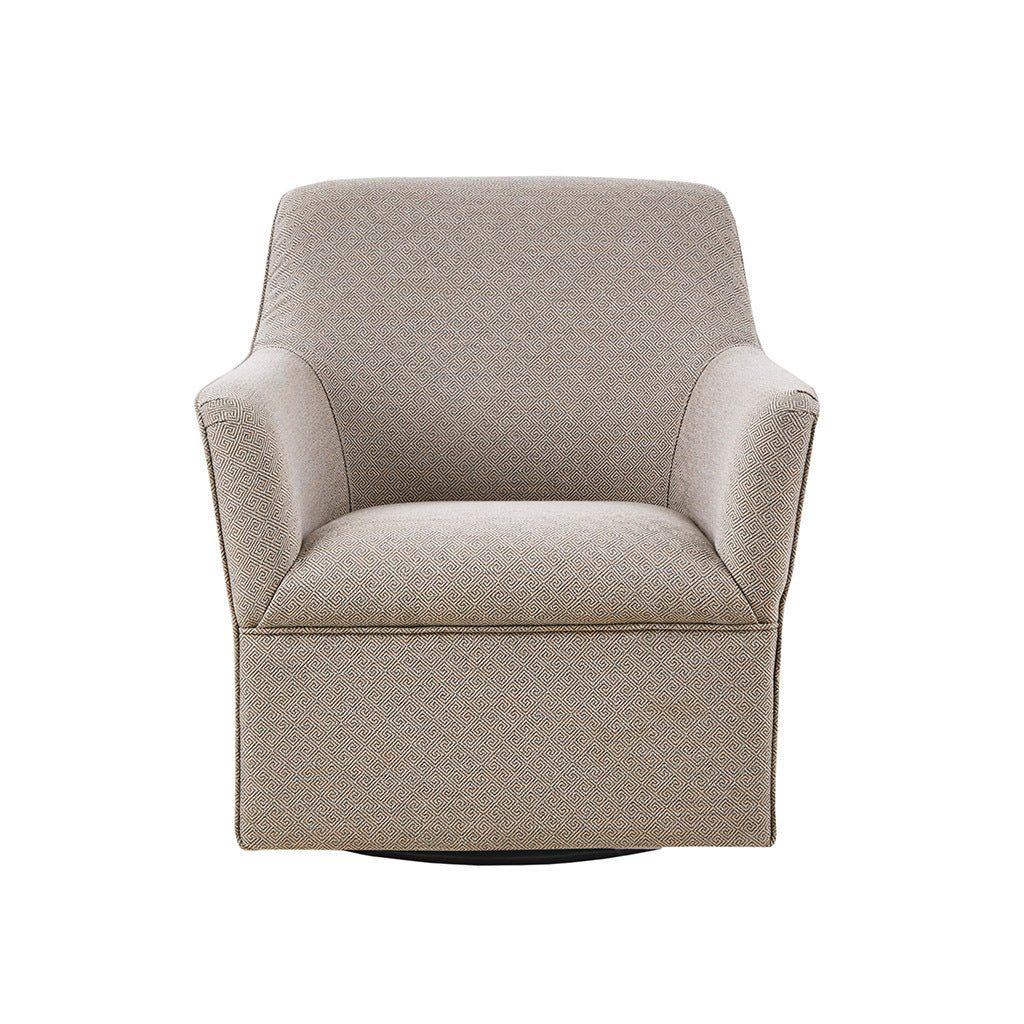 Augustine Swivel Glider Chair Grey Solid Wood