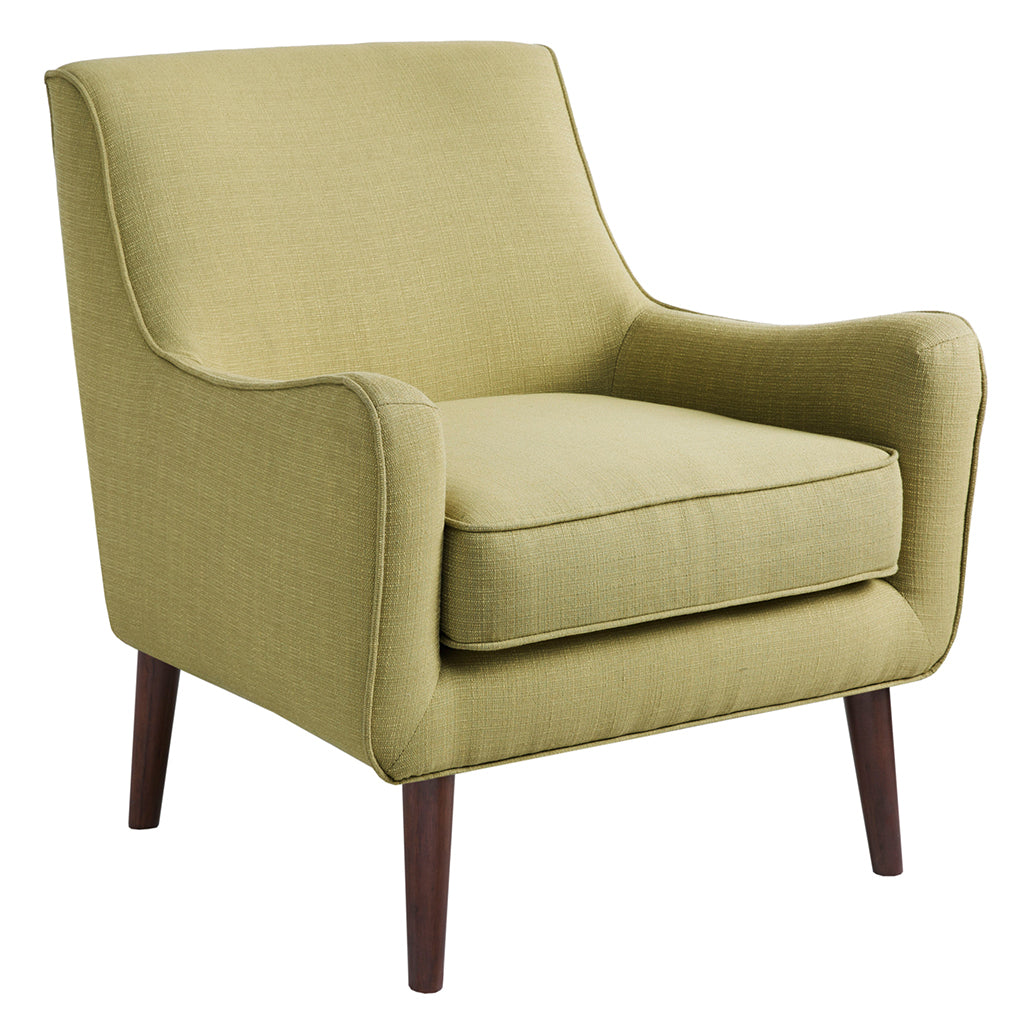 Mid Century Accent Chair Green Polyester