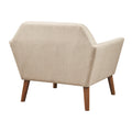 Lounge Chair Beige Polyester