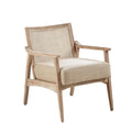 Accent Chair Light Brown Polyester