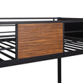 Twin Over Twin Bunk Bed Modern Style Steel Frame Bunk Bed With Safety Rail, Built In Ladder For Bedroom, Dorm, Boys, Girls, Adults Old Sku:Mf190839Aad Twin Brown Metal