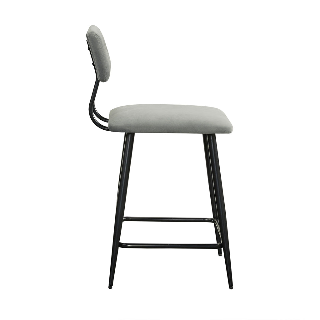Counter Stool Grey Multi Polyester