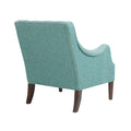 Button Tufted Accent Chair Teal Polyester