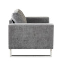 Accent Chair Grey Polyester