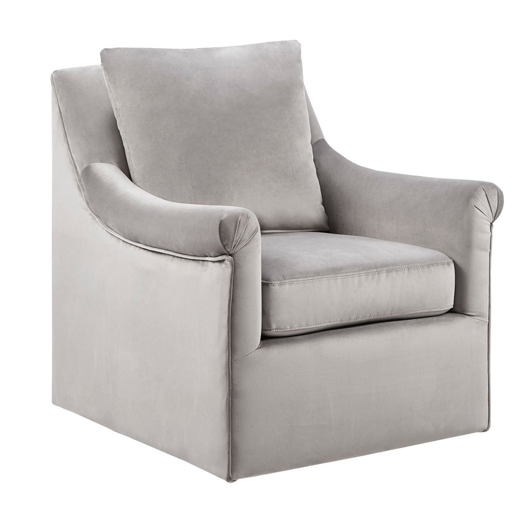 Deanna Swivel Chair Grey Solid Wood