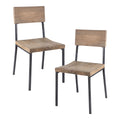Dining Chair Set Of 2 Grey Wood