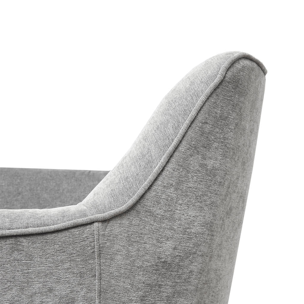 Augustine Swivel Glider Chair Grey Solid Wood