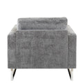 Accent Chair Grey Polyester