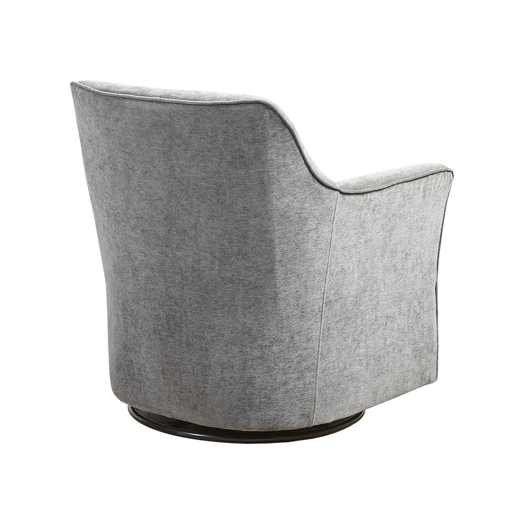 Augustine Swivel Glider Chair Grey Solid Wood