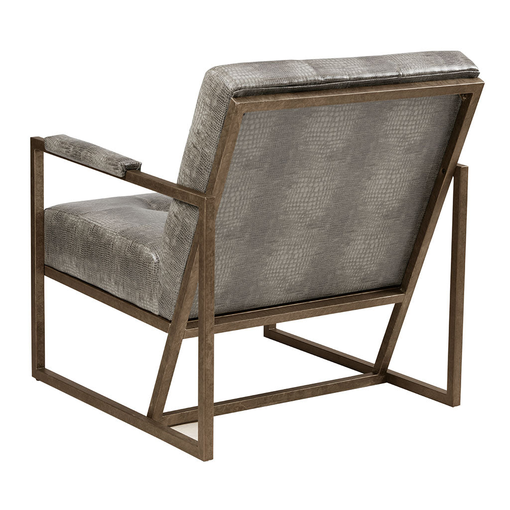 Lounge Chair Grey Metal
