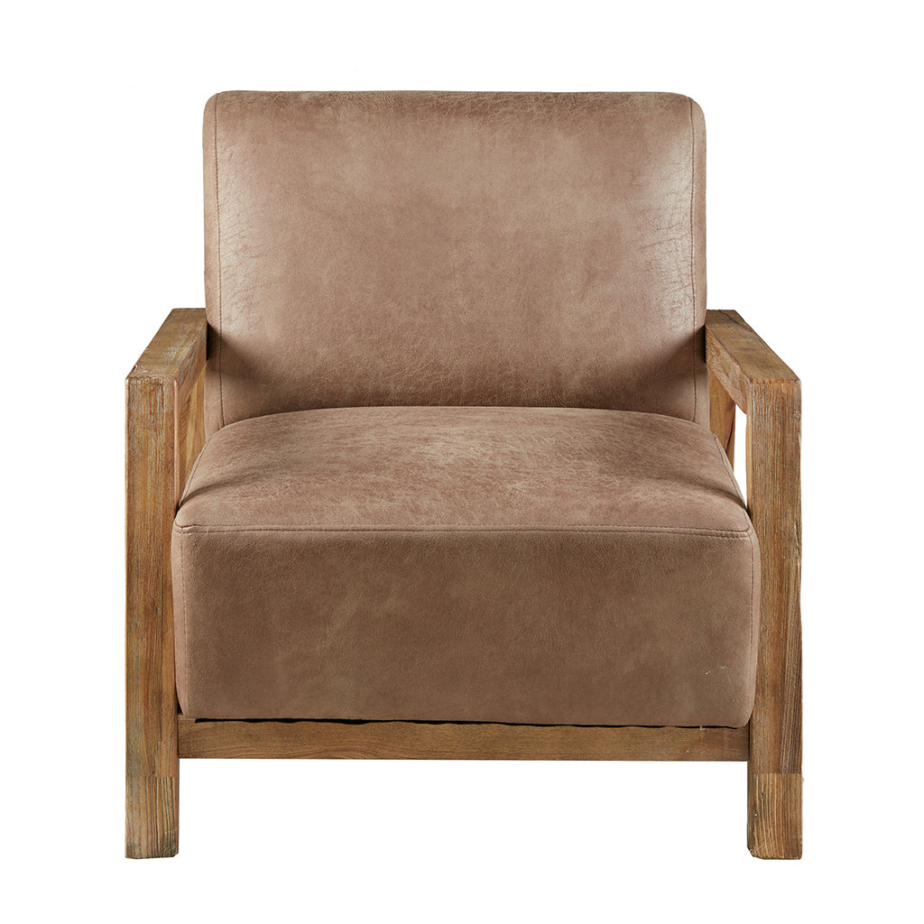 Easton Low Profile Accent Chair Taupe Natural Polyester