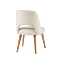 Dining Side Chair Set Of 2 Cream Polyester
