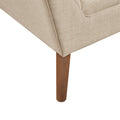 Lounge Chair Beige Polyester